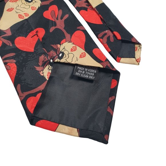 Looney Tunes Mania Taz Men Necktie Tie Valentines Heart Work Dad Gift - Picture 5 of 5